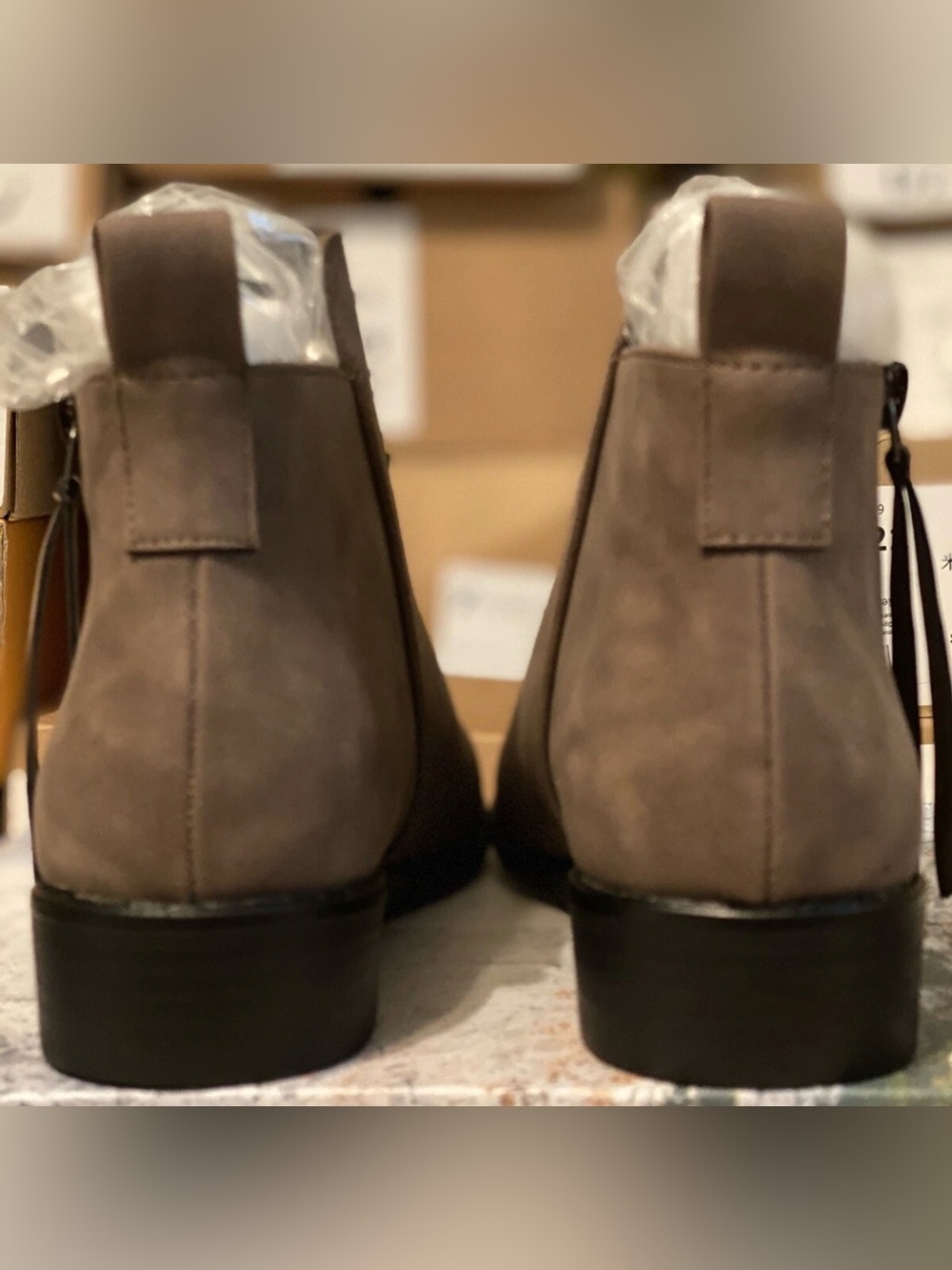 Men's Taupe Suede Chelsea Boots - Sleek Ankle Dress Boot - Picture 2 of 6